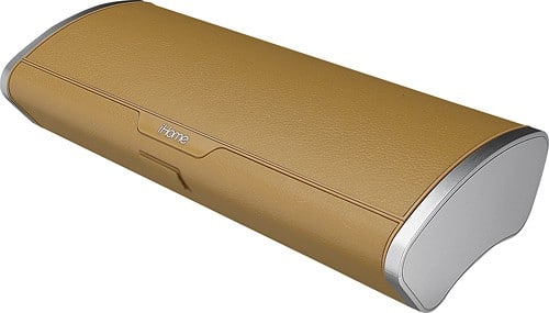 Angle Standard. iHome - Portable Stereo Speaker System for Most Apple® Devices and Most MP3 Players - Tan/Silver.