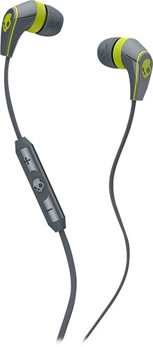  Skullcandy - 50/50 Earbud Headphones - Gray/Hot Lime