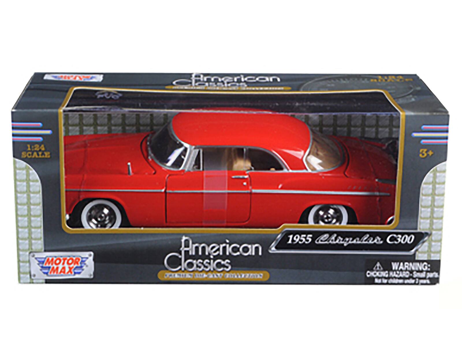American Classics  
1:24 SCALE  
3+  
MOTOR MAX  
1955 Chrysler C300  
American Classics  
WARNING: CHOKING HAZARD - Small parts. Not for children under 3 years.