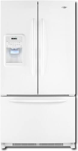 Front Standard. Maytag - 24.9 Cu. Ft. French Door Refrigerator with Thru-the-Door Ice and Water - White.
