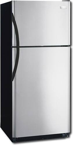 Angle Standard. Frigidaire - 20.5 Cu. Ft. Top-Mount Refrigerator - Stainless-Steel.