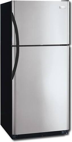 Angle Standard. Frigidaire - 18.2 Cu. Ft. Top-Mount Refrigerator - Stainless-Steel.