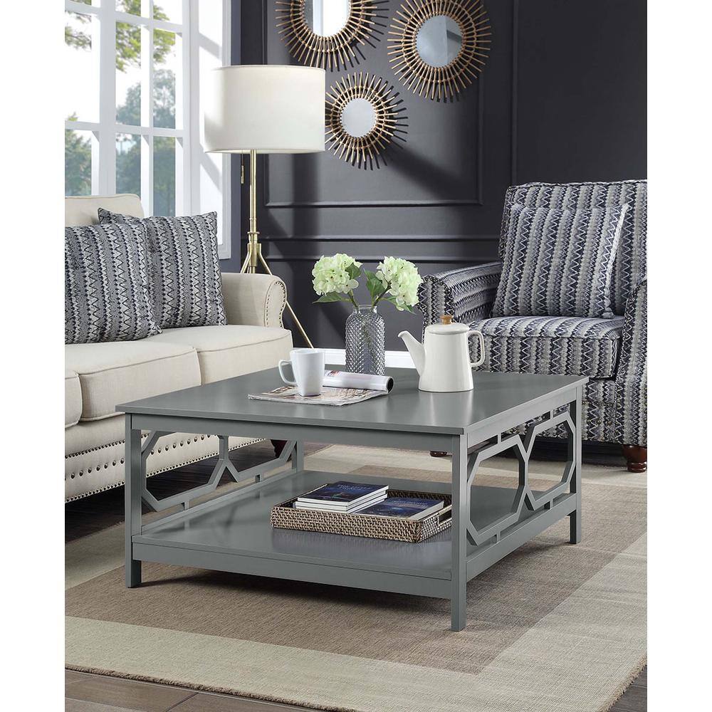 Alt View 1. Convenience Concepts - Omega Square 36" Coffee Table - Gray.