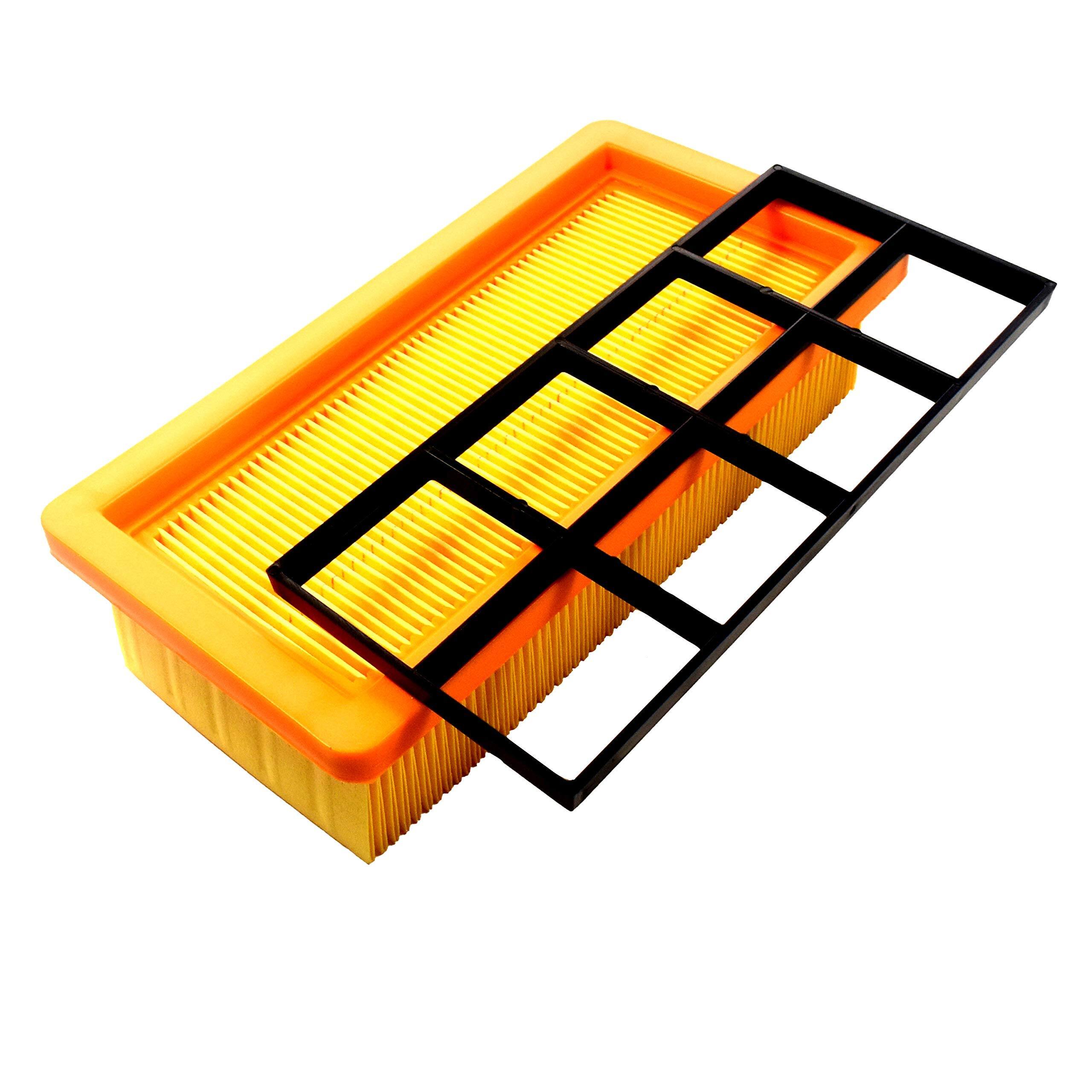 Left. HQRP - HQRP Flat Pleated Filter Replacement for Karcher AD 2 / AD 3 / AD 4 / AD 3.000 Ash Dry Vacuums, Replaces 6.415-953.0.