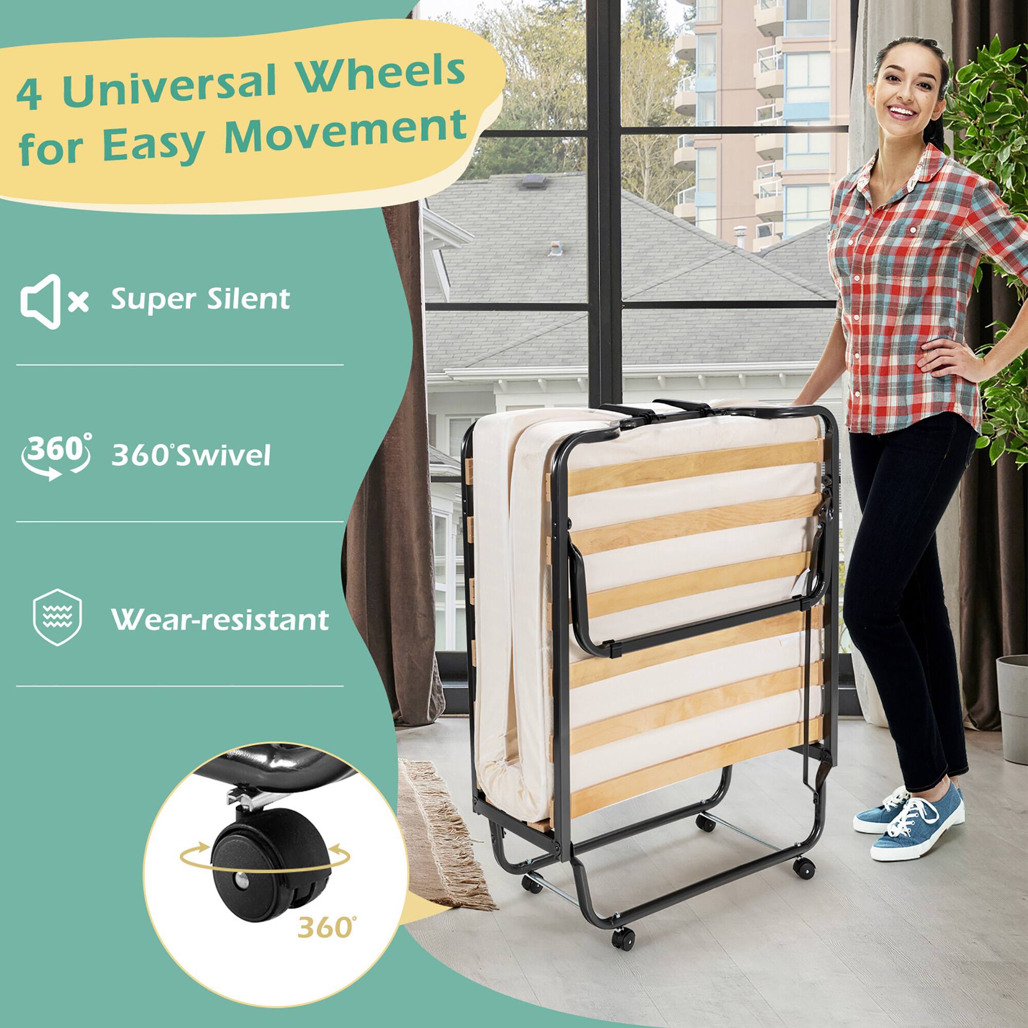 4 Universal Wheels for Easy Movement

- Super Silent
- 360° Swivel
- Wear-resistant