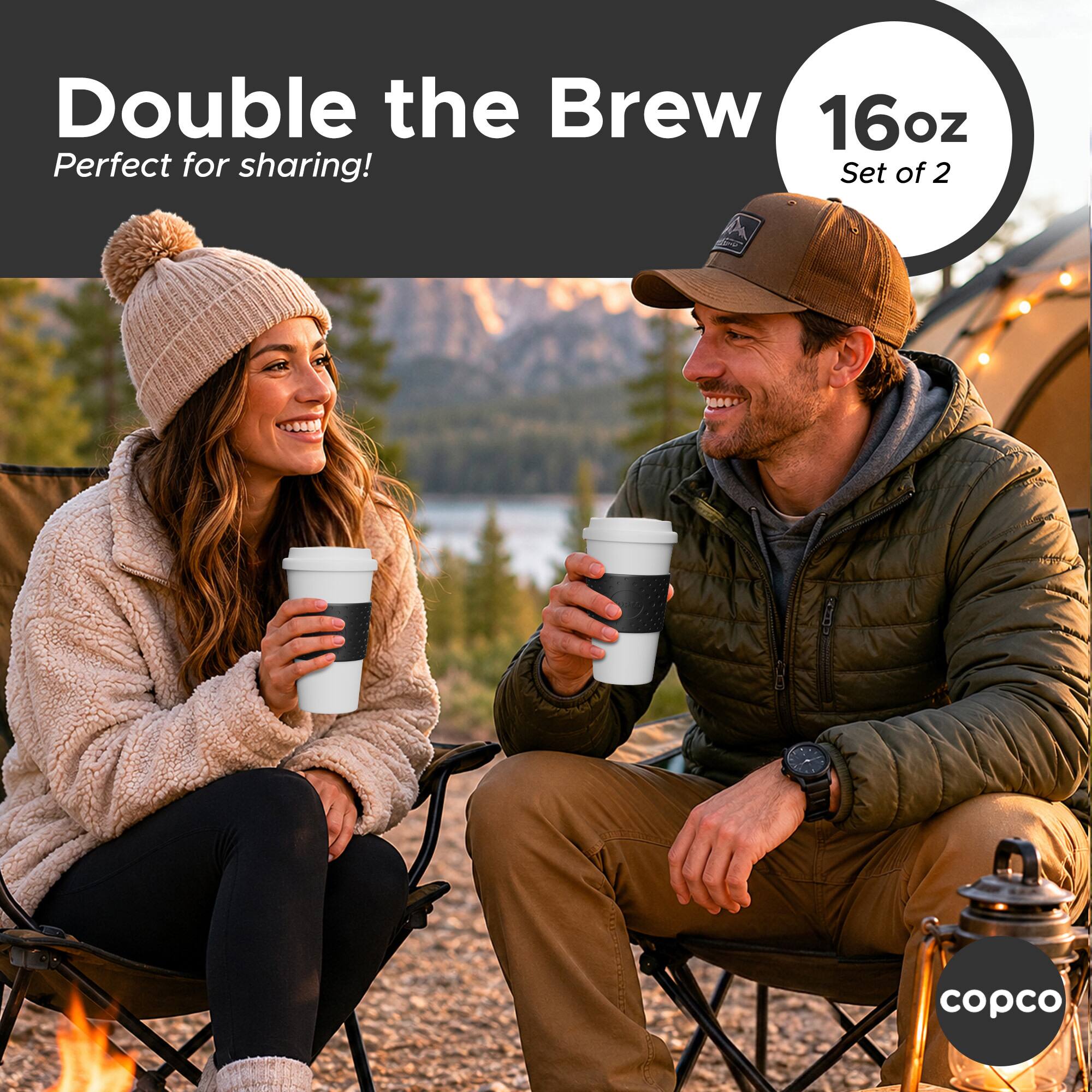 Double the Brew  
16oz  
Perfect for sharing!  
Set of 2
