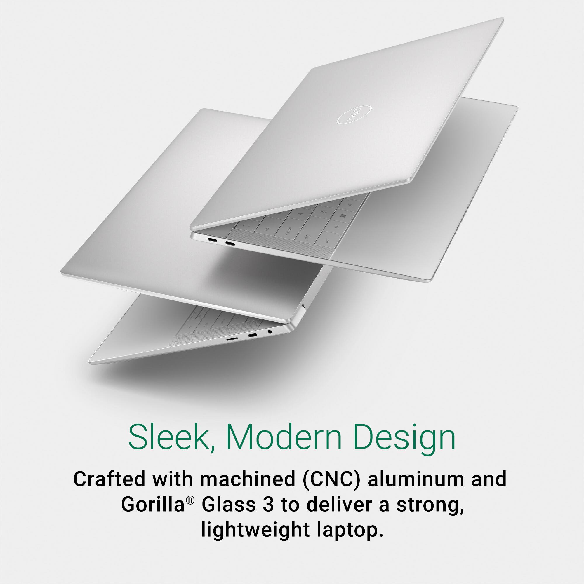 Sleek, Modern Design: Crafted with machined (CNC) aluminum and Gorilla Glass 3 to deliver a strong, lightweight laptop.