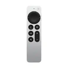 Front. Apple - Siri Remote (4th Generation) - Silver.