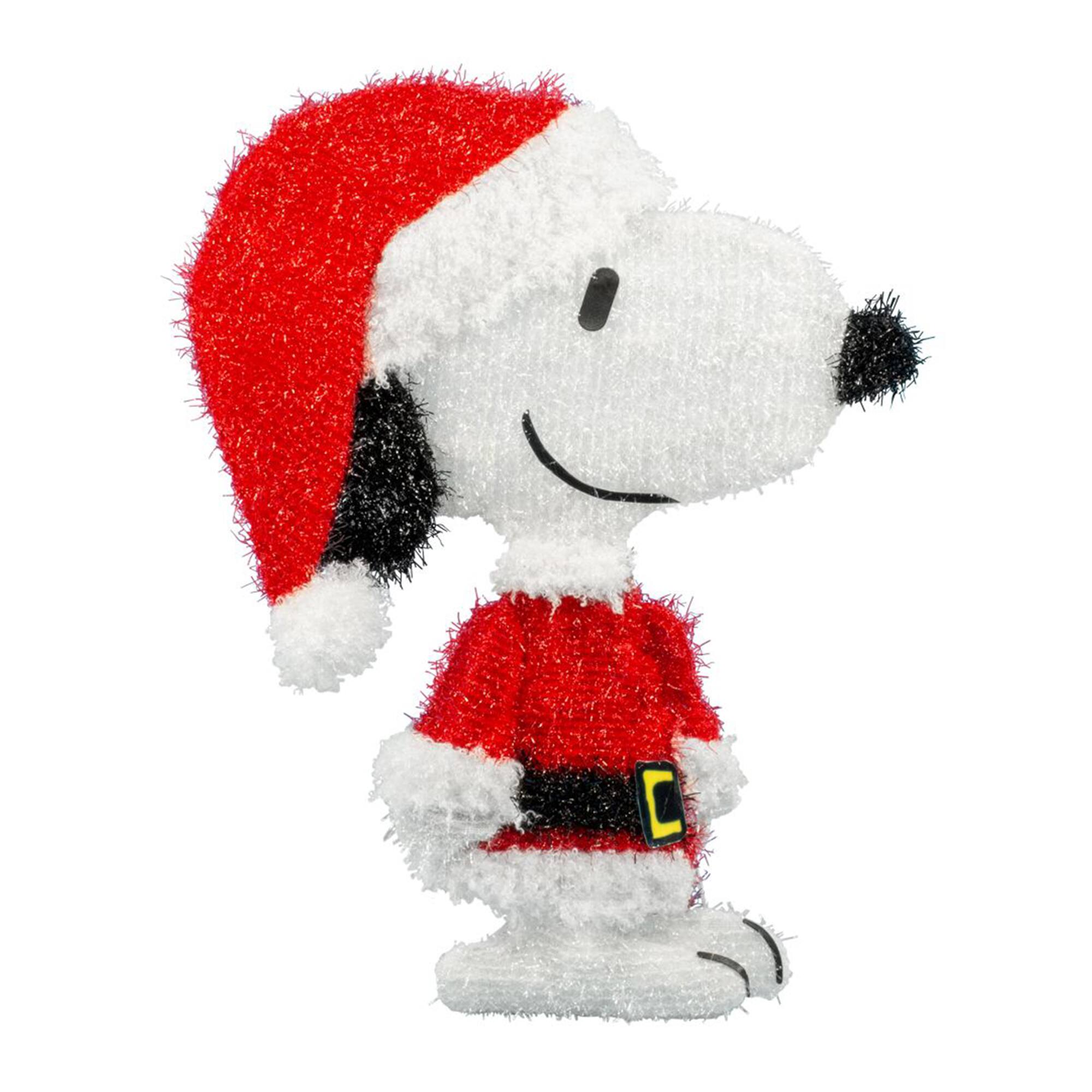 Alt View 10. ProductWorks - ProductWorks Peanuts 18 Inch Snoopy Santa Pre-Lit Christmas Yard Decoration - Red, white.