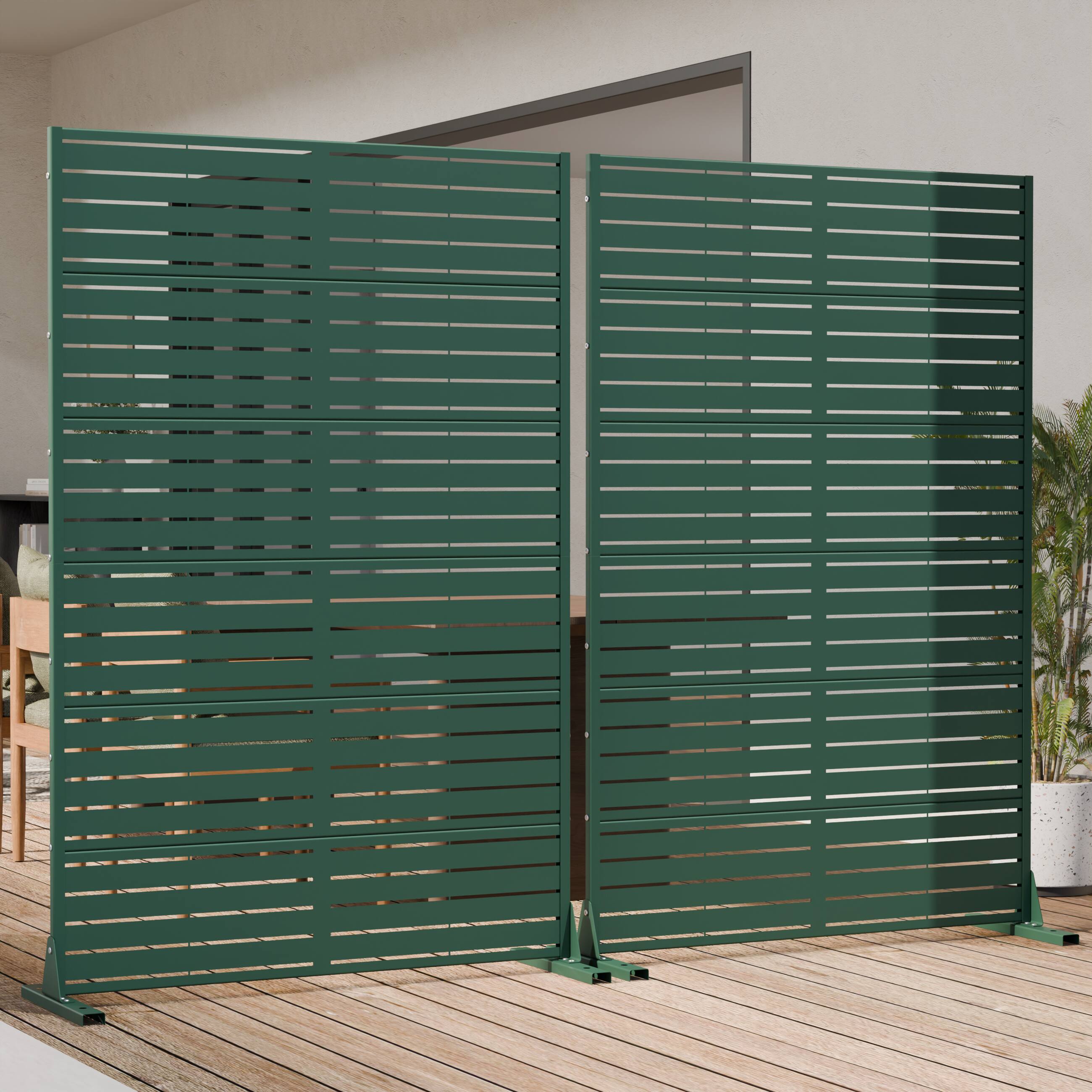 PexFix 2 Panels Outdoor Privacy Screen Metal Privacy Fence Panels ...