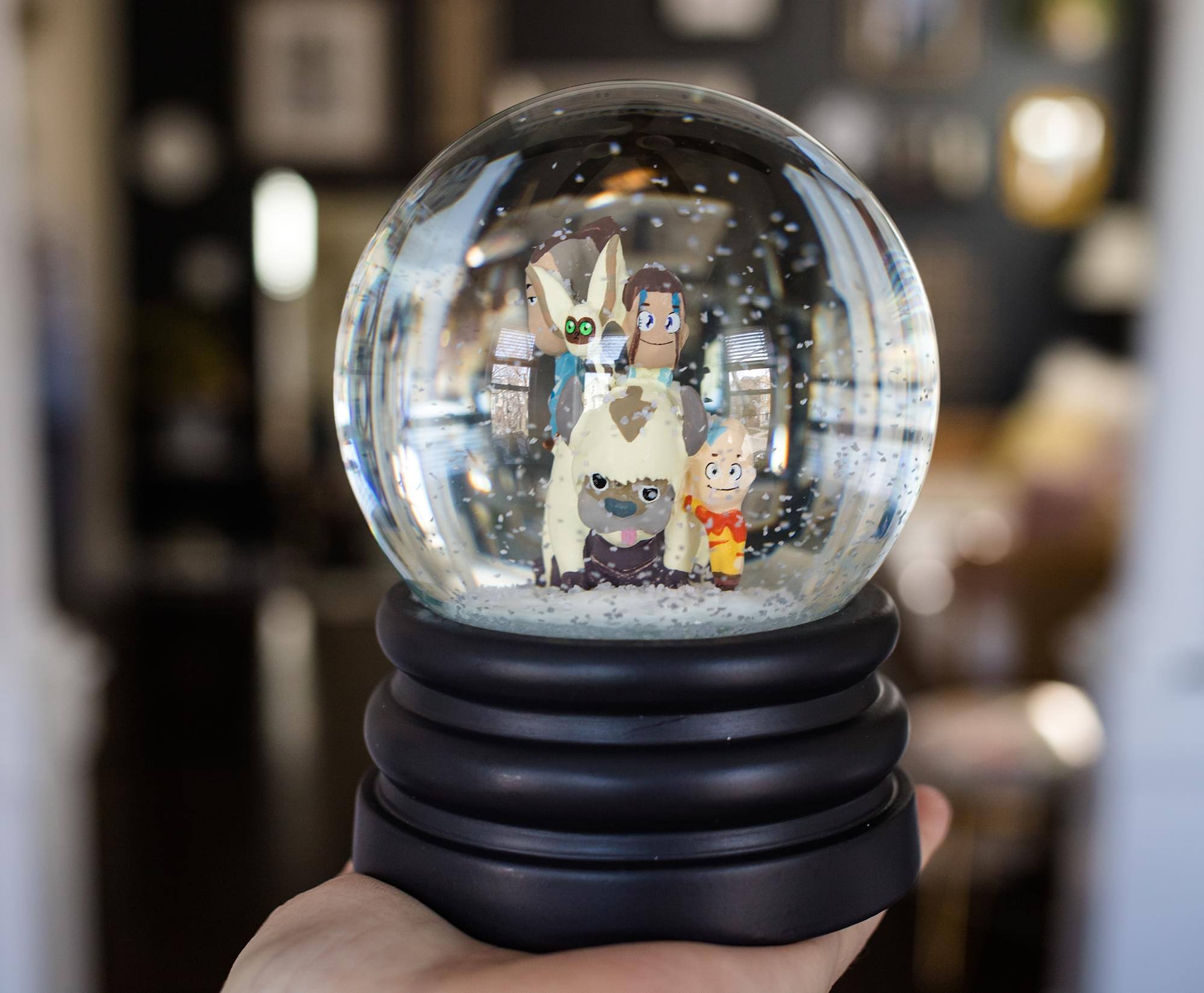Alt View 1. Surreal Entertainment - Avatar: The Last Airbender Snow Globe Collectible Display Piece | 6 Inches Tall - White.