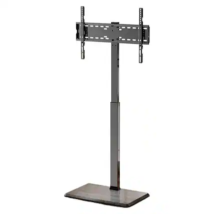 Front. Hanke - Universal Floor Tv Stand Mount With Removable Shelf For 32- Up To Swivel And Height Adjustable Tall Bedroom... - TCP01-M-A02.