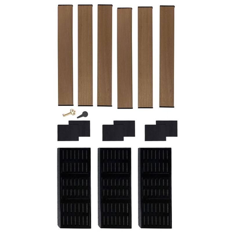 Alt View 5. Prestige - Belmont Standing Cigar Humidor Cabinet - Dark Teak Finish.