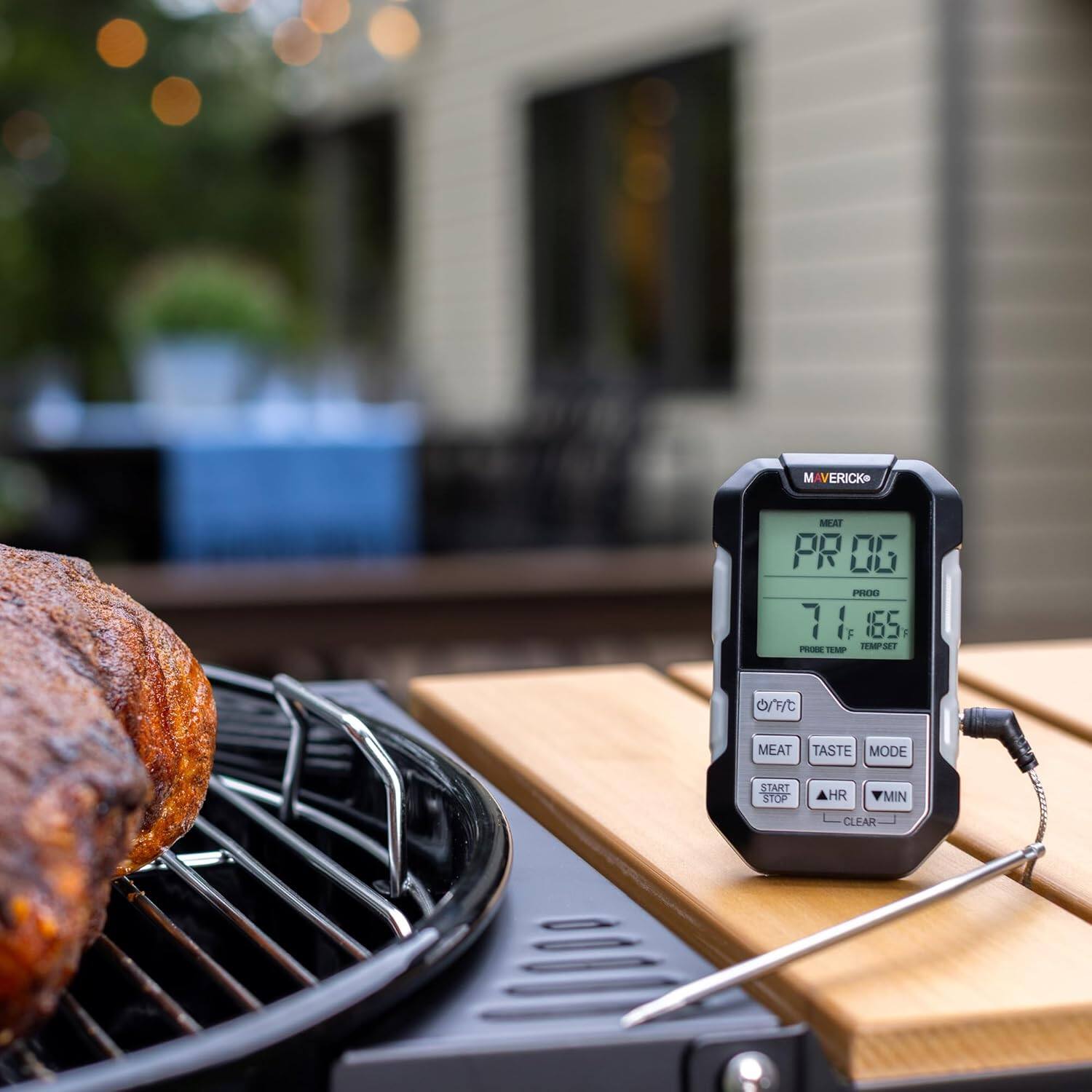 Maverick Meat PR 06  
PROD 7 71 & F 165  
PROE TE SPSET O/FYT  
MEAT TASTE MODE  
STOP HR MIN CLEAR