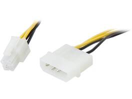 Nippon Labs - POW-08315 15" 12V ATX Male to Molex LP4 Male Power Supply Adaptor Cable