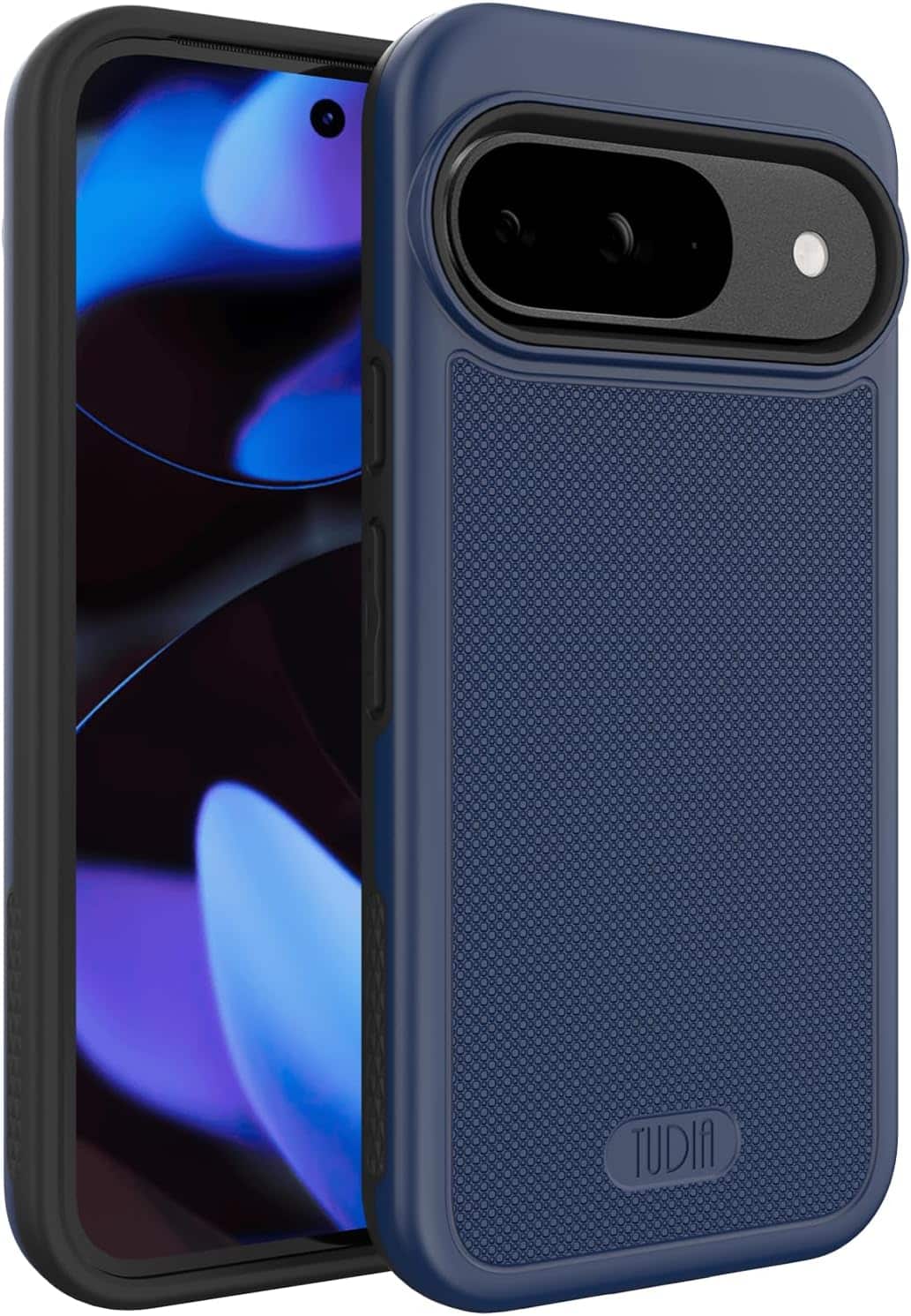 TUDIA - MergeGrip for Google Pixel 9 case/Pixel 9 Pro Case Military Grade Phone Case - Indigo Blue