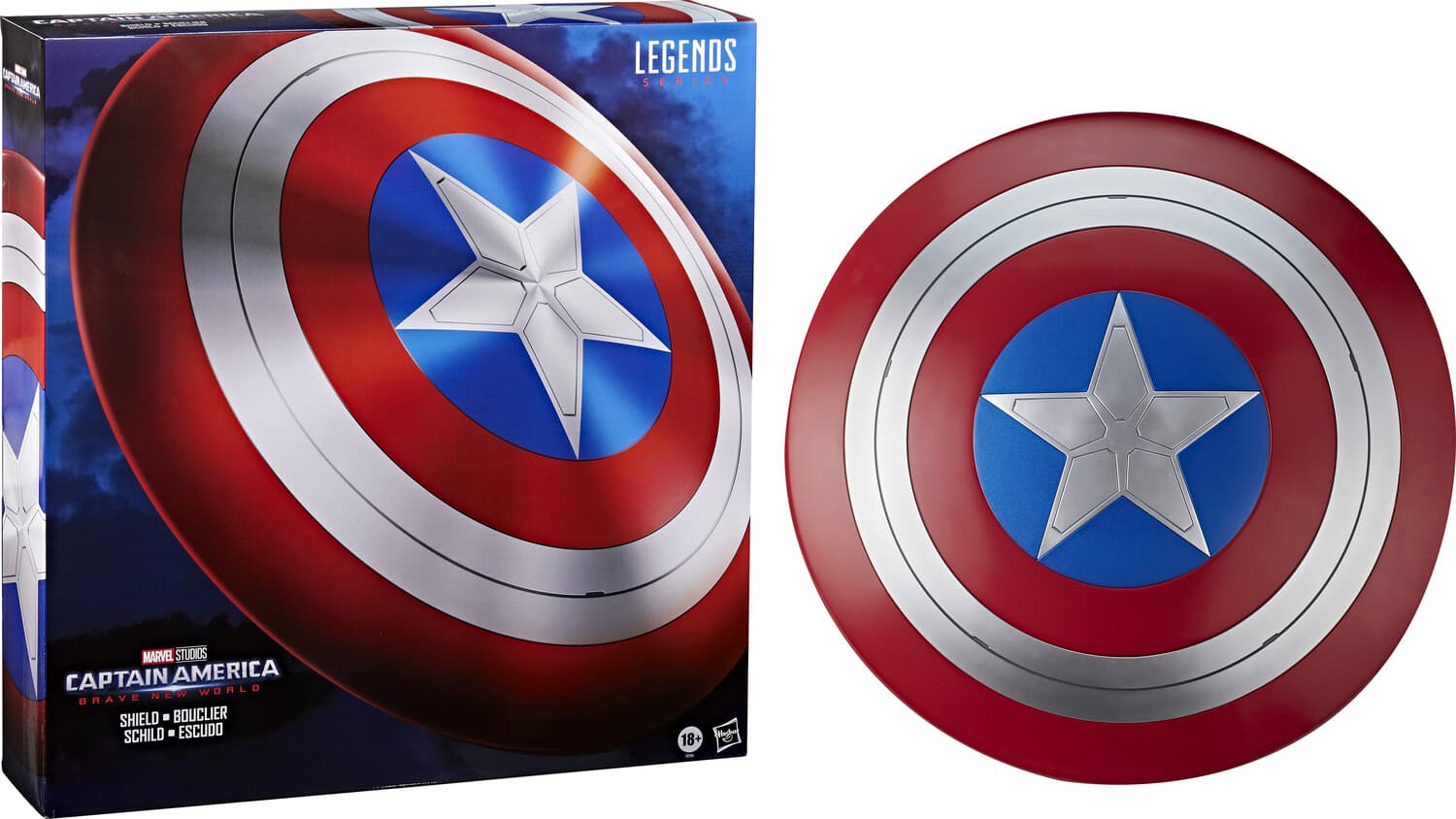 NL - I LEGENDS SERIES MARVEL STUDIOS CAPTAIN AMERICA NEW WORLD BRAVE SHIELD . BOUCLIER SCHILD . ESCUDO 18+ Md