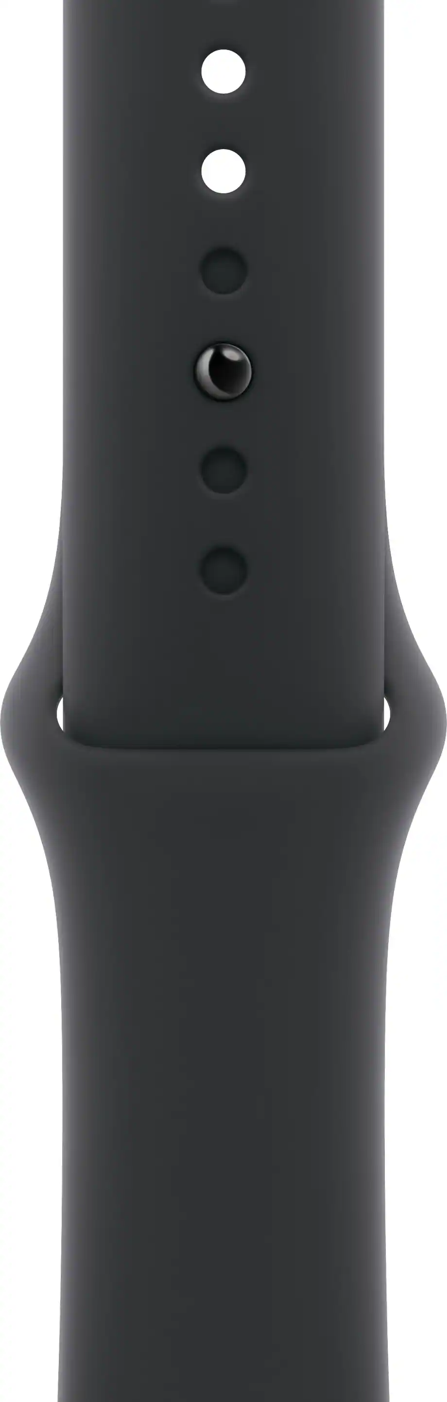 Angle. Apple - 42mm Black Sport Band - S/M - Black.