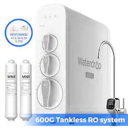 Waterdrop - G3P600 Reverse Osmosis System Extra 2 WD-MNR35 Water Filters - White