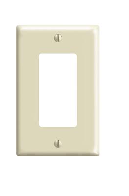 Leviton - 1 gang Thermoset Plastic Decorator Wall Plate 1 pk - Ivory