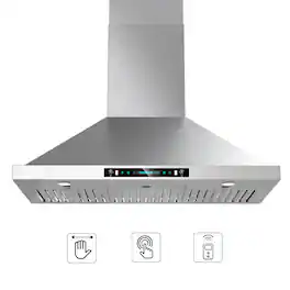 ZJKLA - 36 inches - Convertible - Wall Range Hood - Stainless Steel