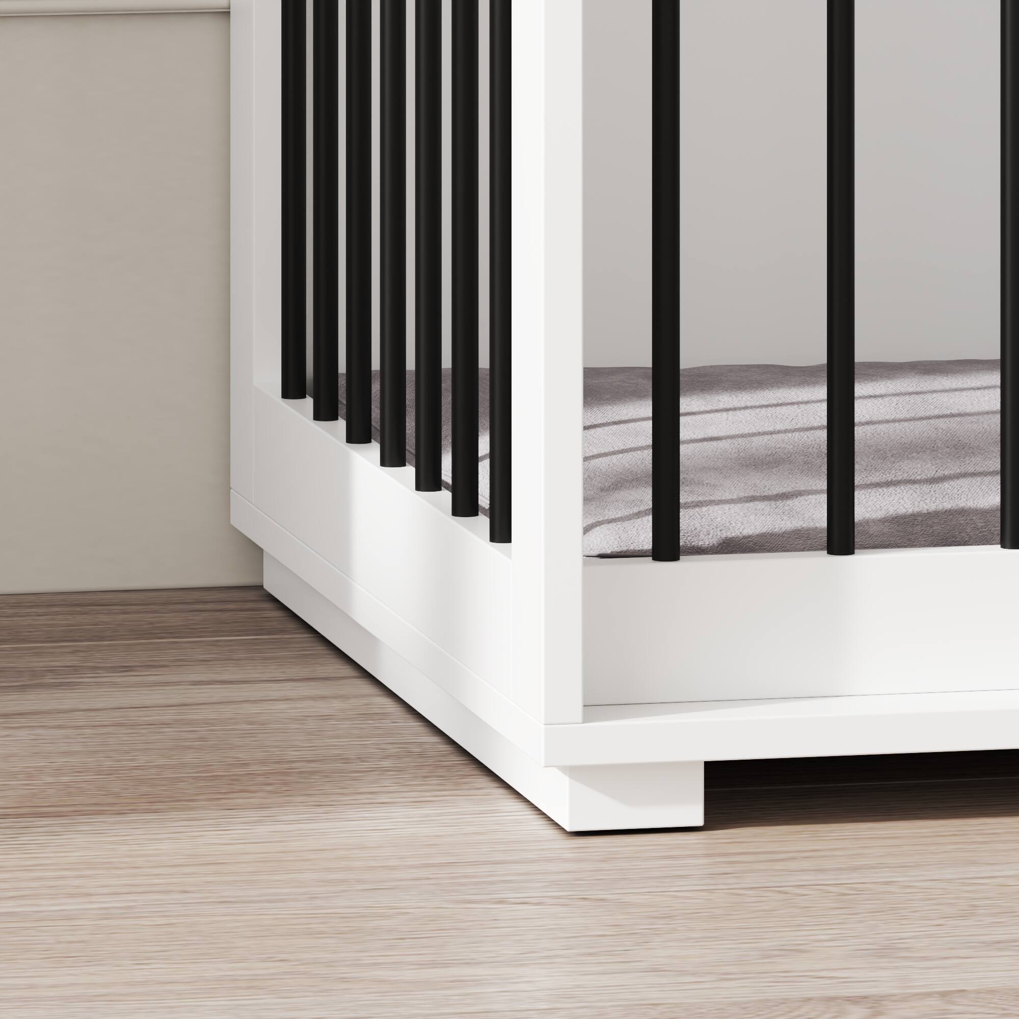 Alt View 4. Famapy - Luxury Furniture Style Double Dog Crate with Divider & Storage, Modern Wooden Pet Kennel TV Stand for 2 Dogs.