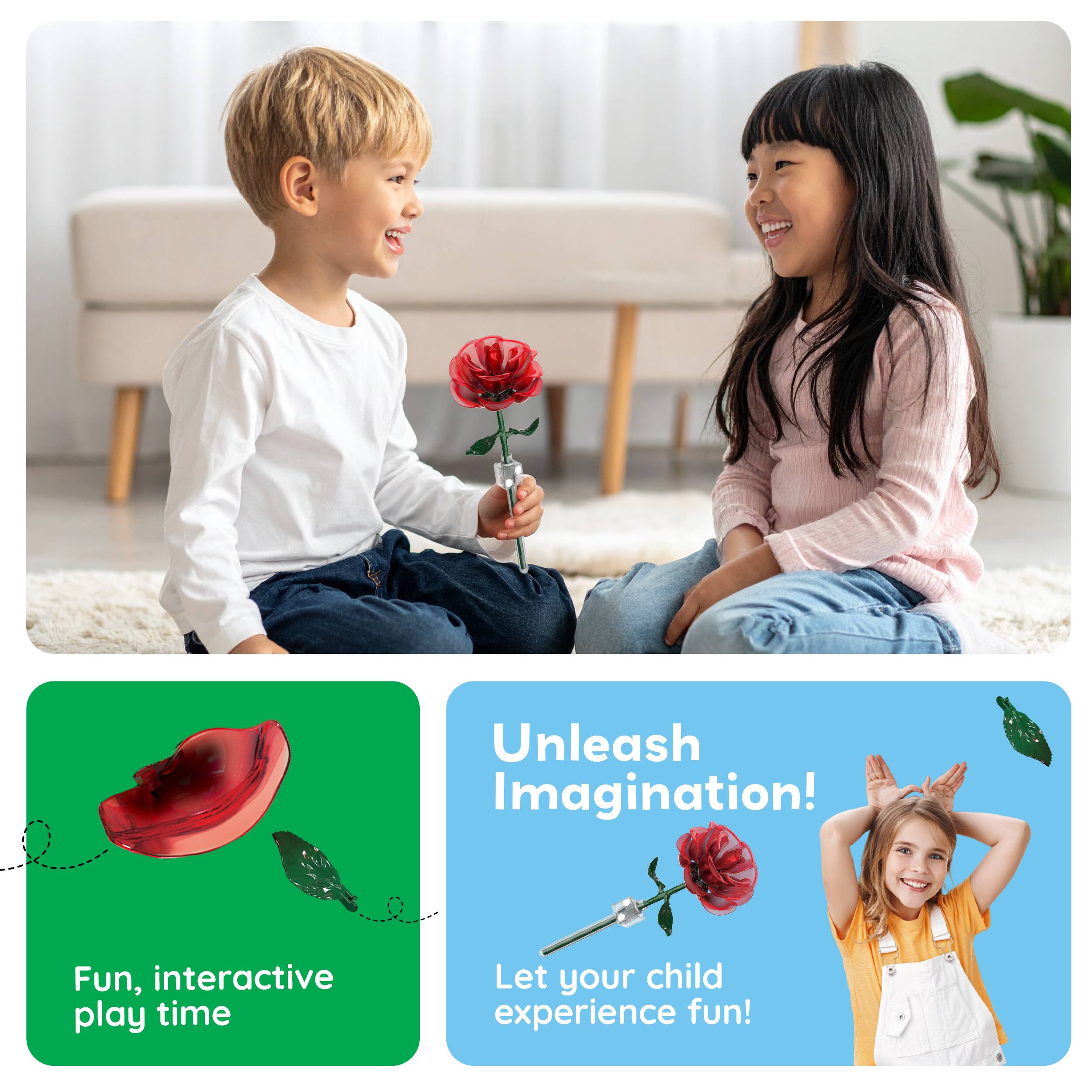 Unleash Imagination!  
Fun, interactive play time  
Let your child experience fun!