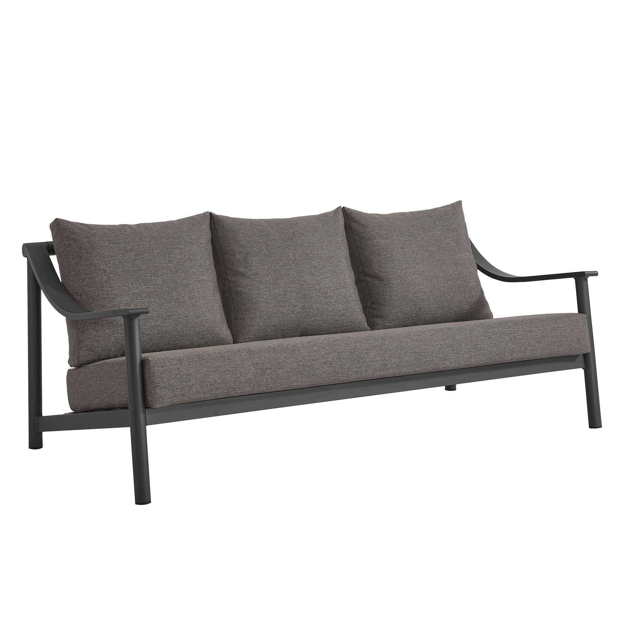Angle. Modway - Terrace Outdoor Patio Aluminum Sofa by Modway - Carbon Graphite.