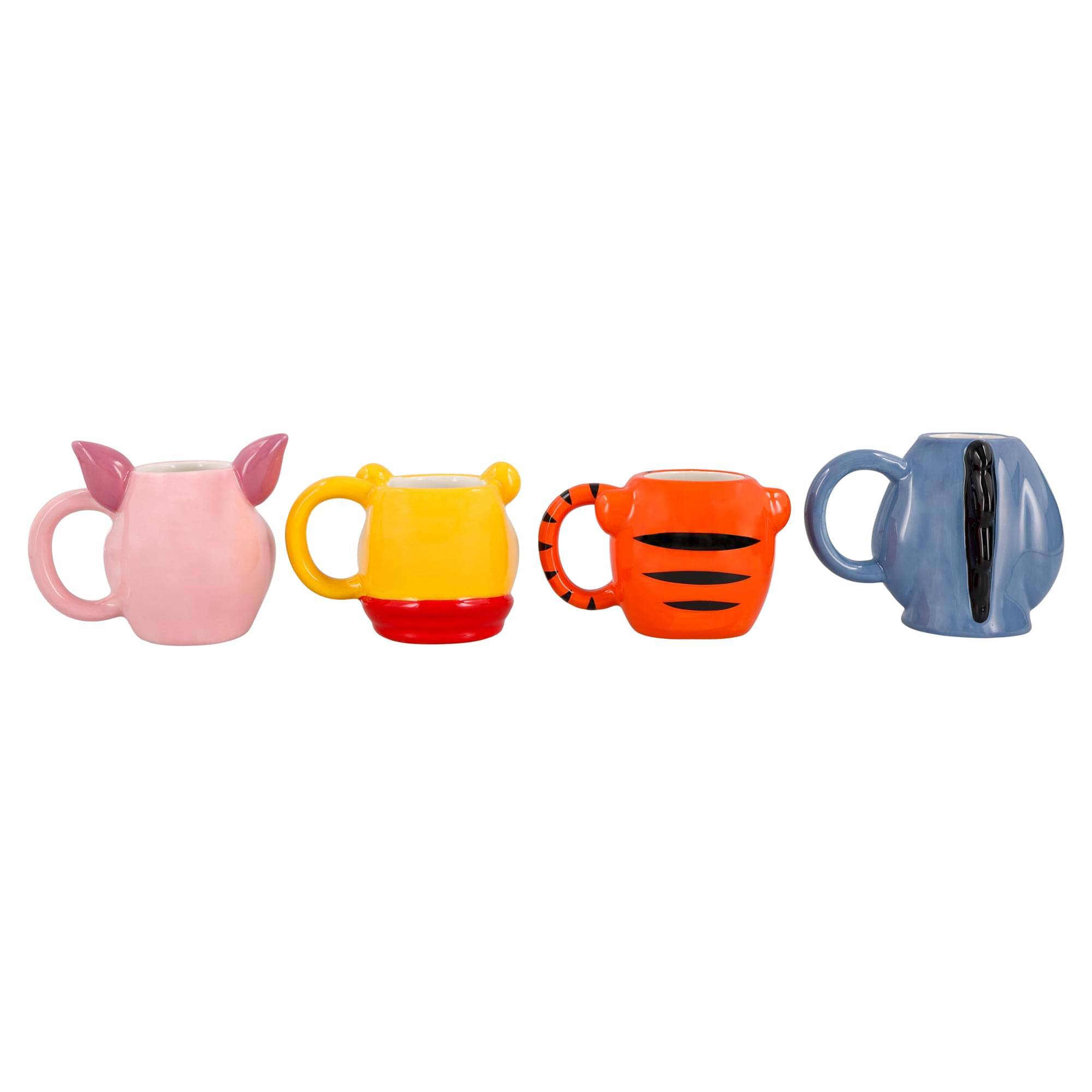 Alt View 1. Disney - Disney Winnie The Pooh Characters 4-Piece Sculpted Mug Set | Each Holds 4 Ounces - Multi-Colored.