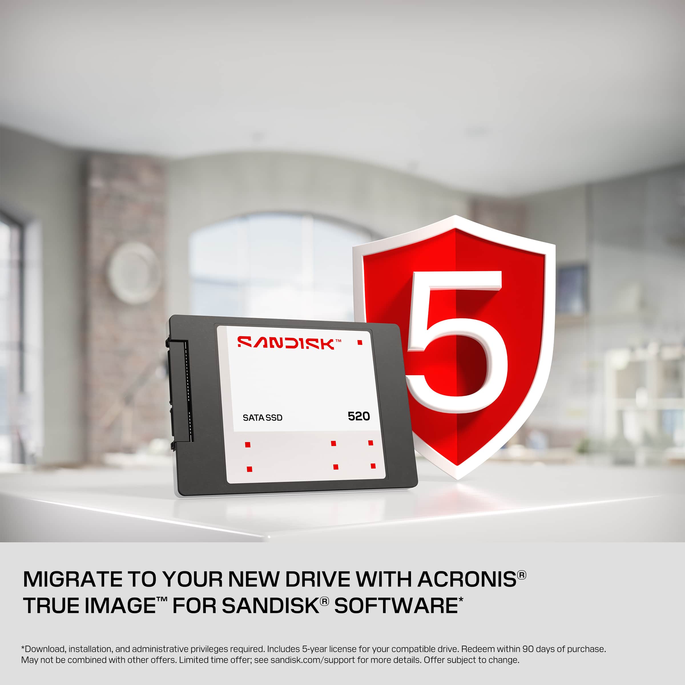 SANDISK 2TB 520 Internal SATA SSD, 2.5”/7mm, up to 560 MB/s read