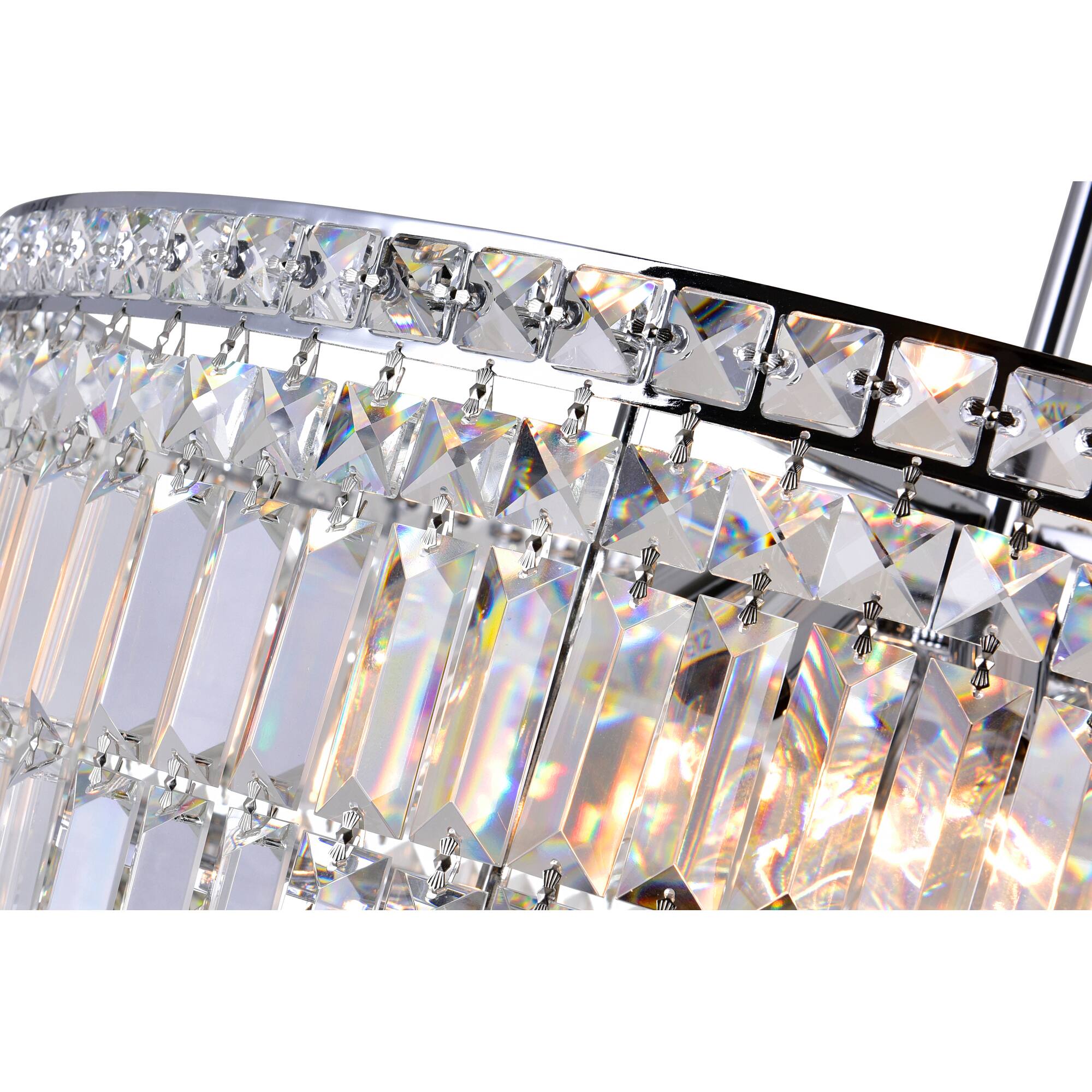 Left. CWI Lighting - Colosseum 10 Light Down Chandelier With Chrome Finish - Chrome.