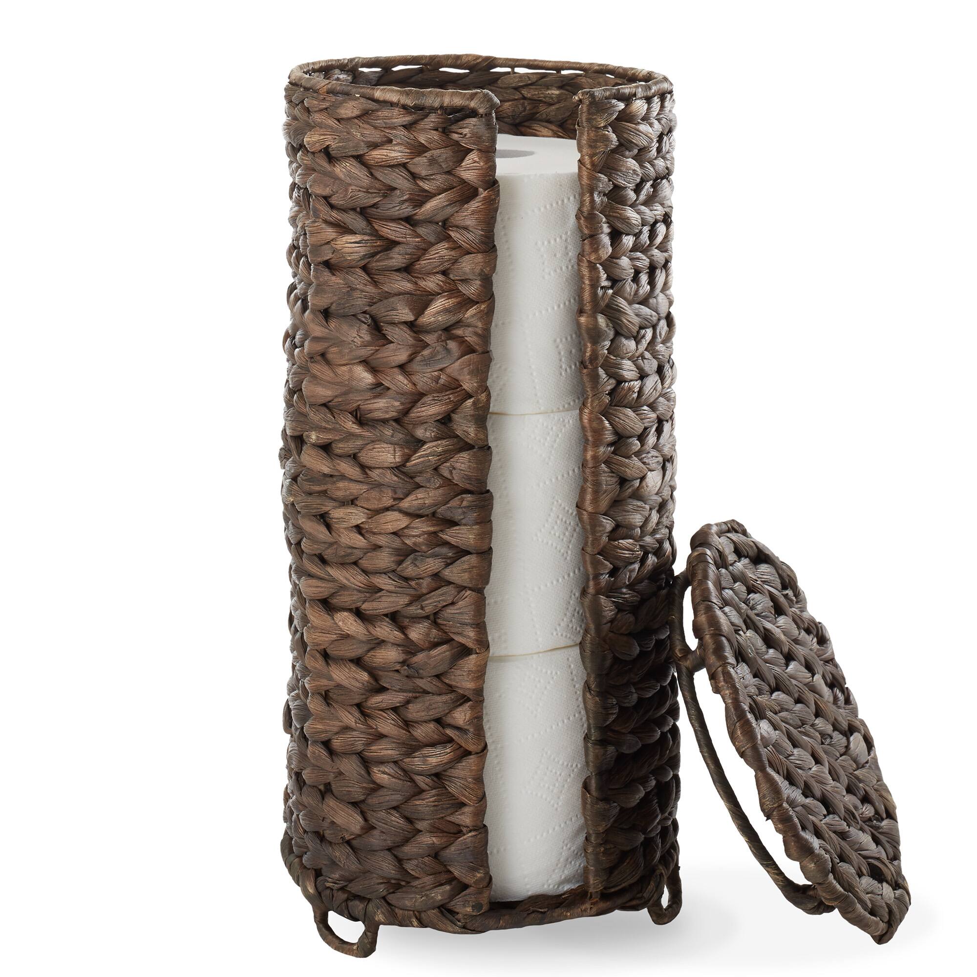 Alt View 5. Casafield - Toilet Paper Roll Holder Stand - Bathroom Tissue Storage - Espresso.