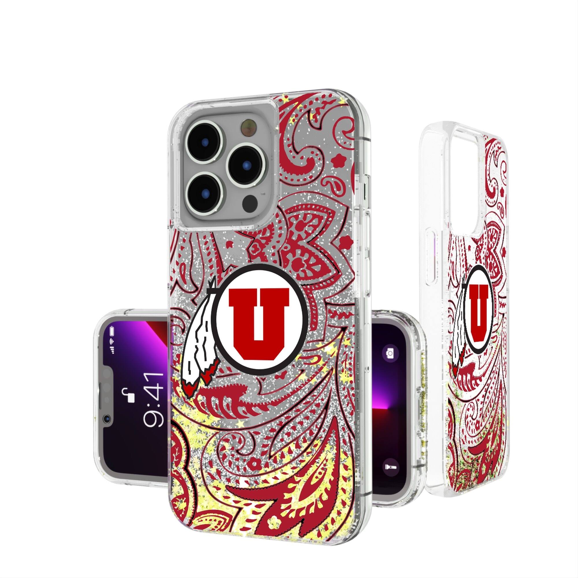 Keyscaper - NCAA - Utah Utes iPhone Glitter Paisley Design Case - 16 - Multicolor price history on PriceWatchPro