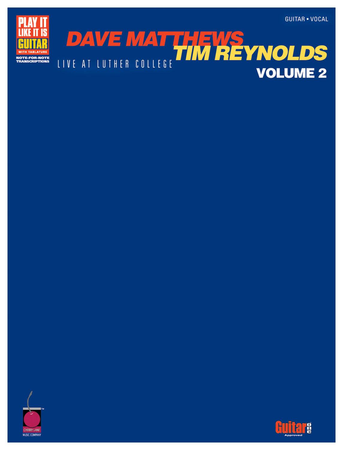 Cherry Lane Music Dave Matthews/Tim Reynolds Live at Luther College