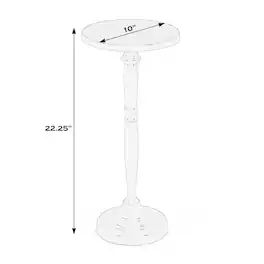 Butler Specialty - Landon Outdoor Round Metal Pedestal Side Table - Ivory