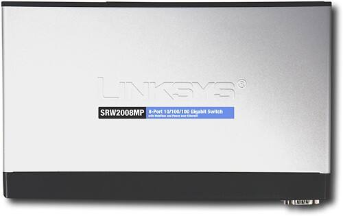 Front Standard. Cisco - Managed 8-Port 10/100/1000 Gigabit Ethernet Switch with WebView and Maximum PoE.