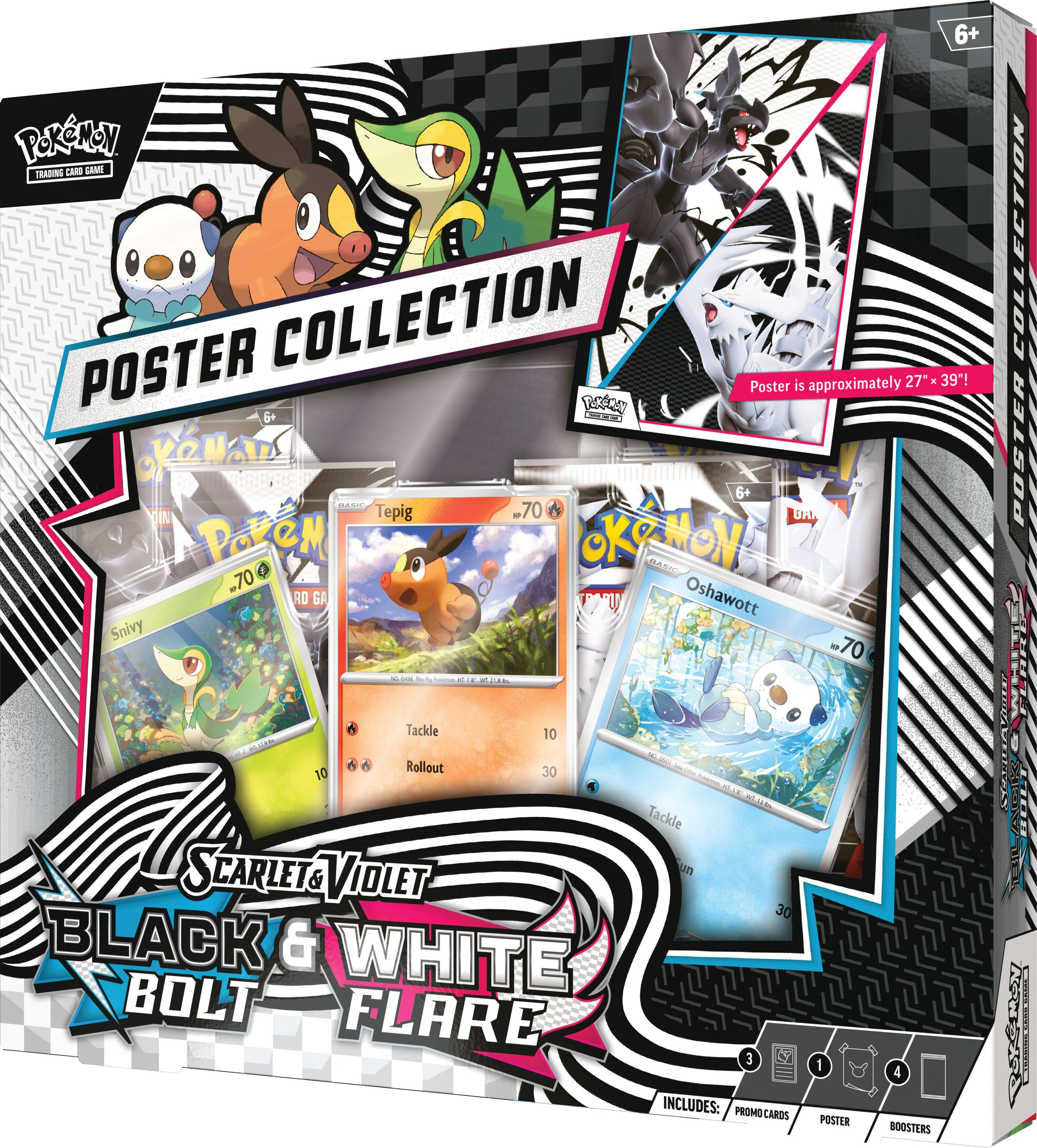 Pokemon Trainer Card Poster Collection:

1. Poster is approximately 27" x 39"!
2. Includes 6+ Pokemon Promo Cards.
3. Poster features Scarlet & Violet's Black & White Bolt Flare.
4. Poster also includes a collection of Pokemon cards.
5. The poster is a great addition to any Pokemon fan's collection.
6. The poster is a must-have for any Pokemon fan.
7. The poster is a perfect gift for any Pokemon fan.
8. The poster is a great way to show off your love for Pokemon.
9. The poster is a must-have for any Pokemon fan.
10. The poster is a perfect addition to any Pokemon fan's collection.