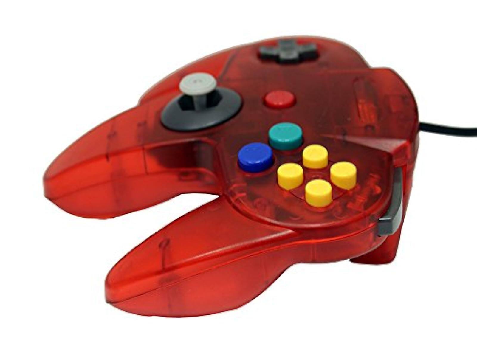 Alt View 1. Mars Devices - Transparent Red Replacement Controller for Nintendo N64 - Red.