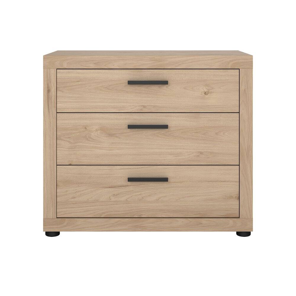 Alt View 1. Tvilum - Mira 3 Drawer Chest, Jackson Hickory - Brown.