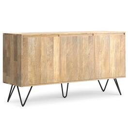 Simpli Home - Hunter 60 inch Wide Solid Mango Wood 3 Door Sideboard Buffet - Natural