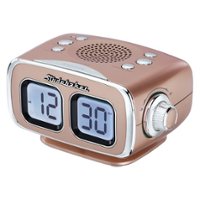 Studebaker - SB3500 Retro Digital AM/FM Dual Alarm Clock Radio with Bluetooth - Rose Gold - Front_Zoom