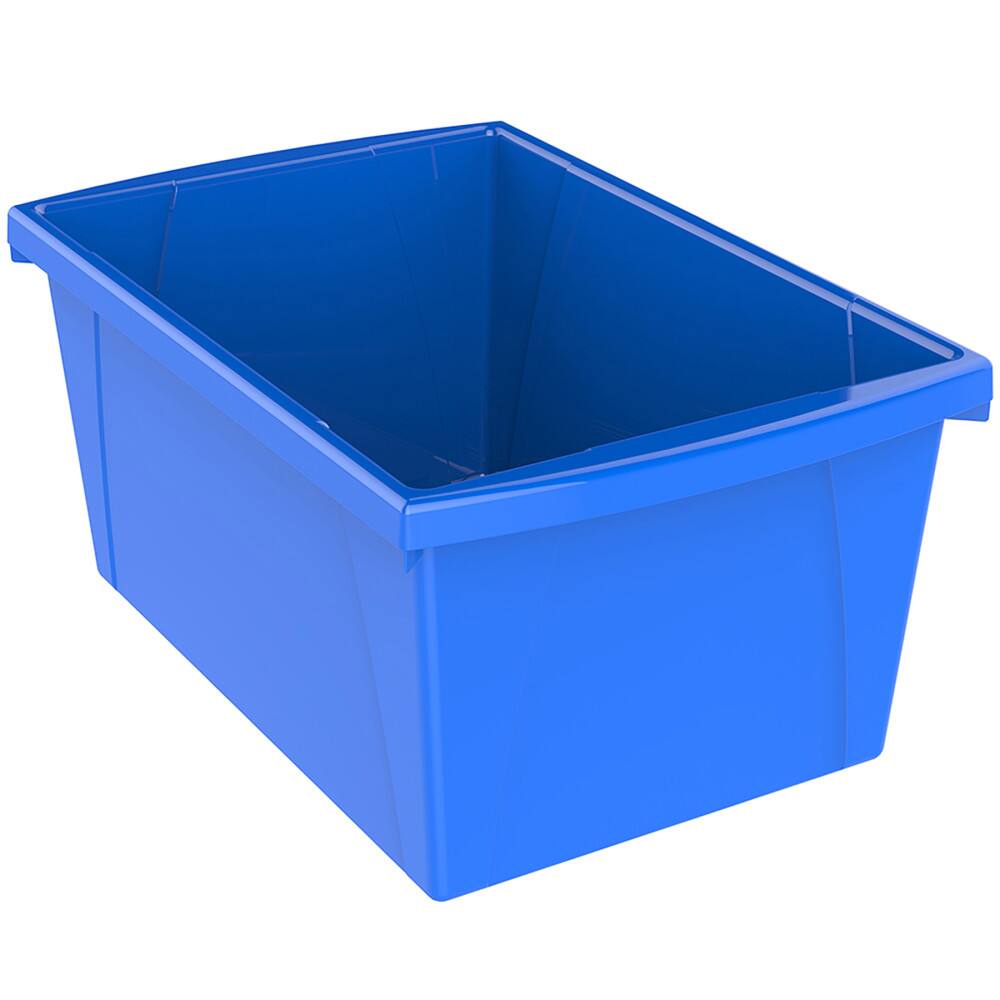 Front. Storex - Storex Medium Classroom Storage Bin, Blue.