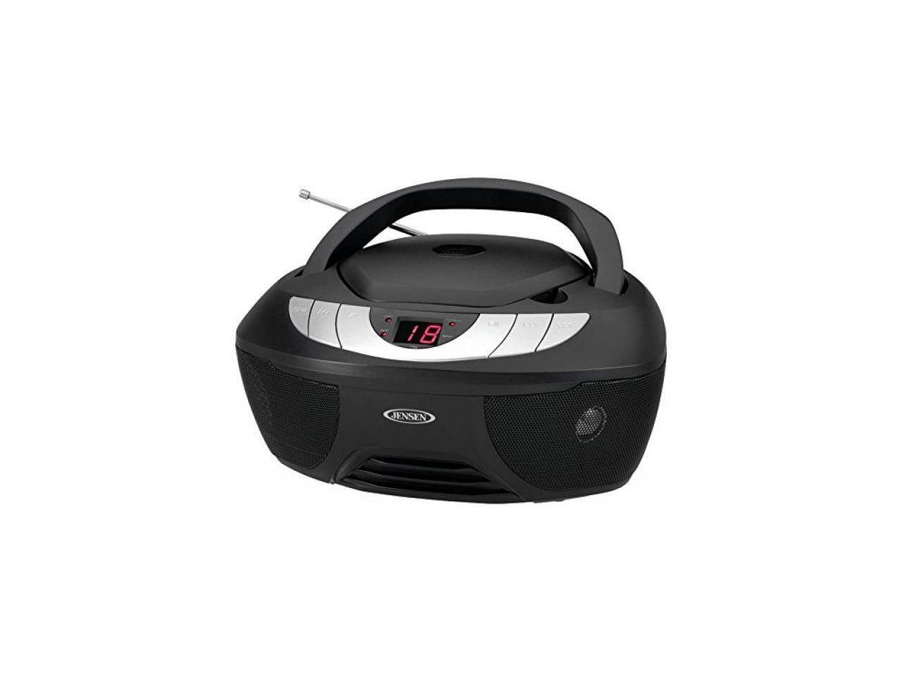 Alt View 1. Jensen - Portable Stereo CD Player, AM/FM Radio - Black.