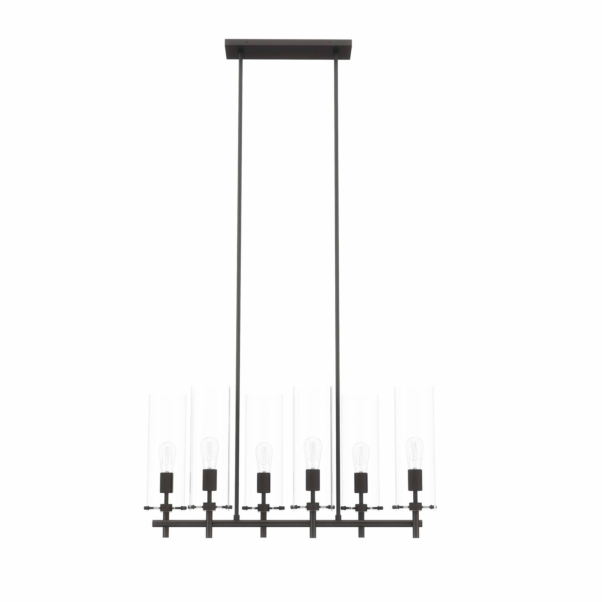 Angle. Modway - Skylark 6-Light Chandelier by Modway - Clear Black.