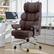 Front. Brick Attic - Big and Tall Ergonomic Office Chair, Wide Executive Leather Reclining Gaming Chair with Footrest, Coffee - Coffee Brown.