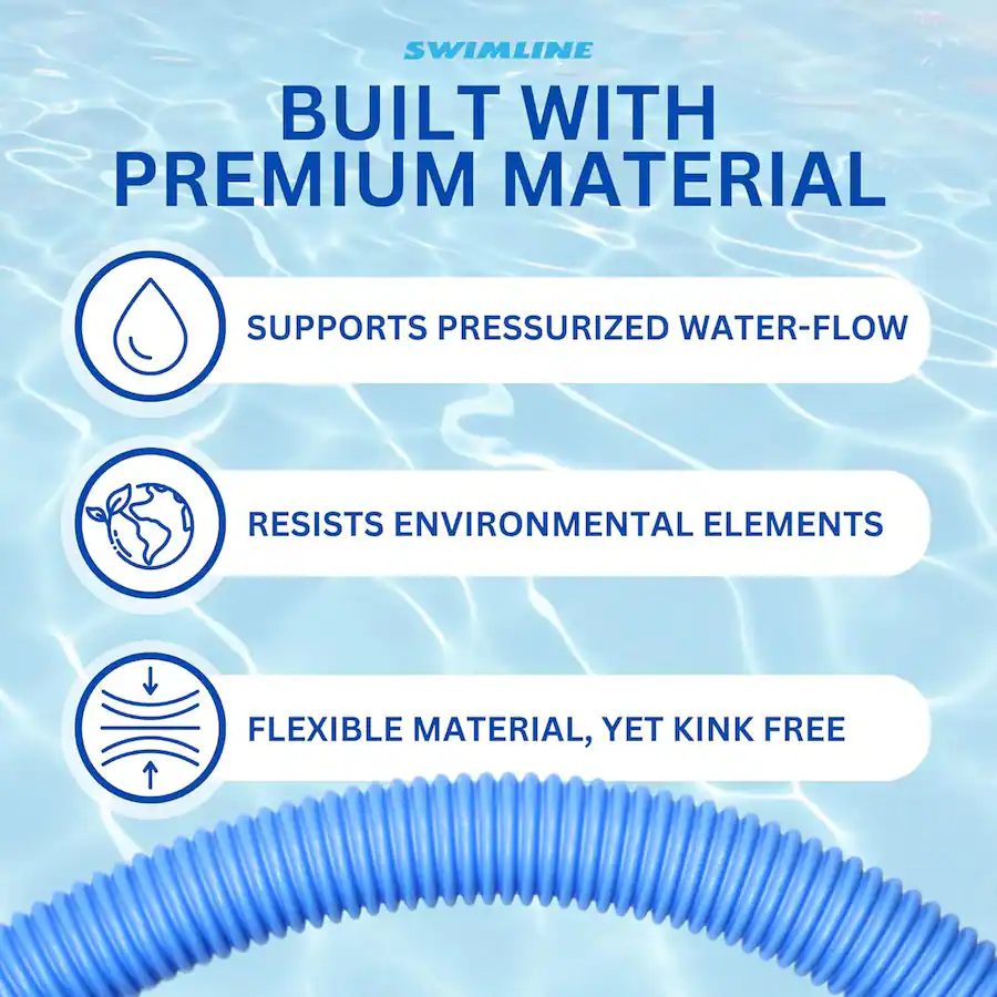 Swimline HydroTools 25’ Premium Spiral Wound Pool Vacuum Hose with ...