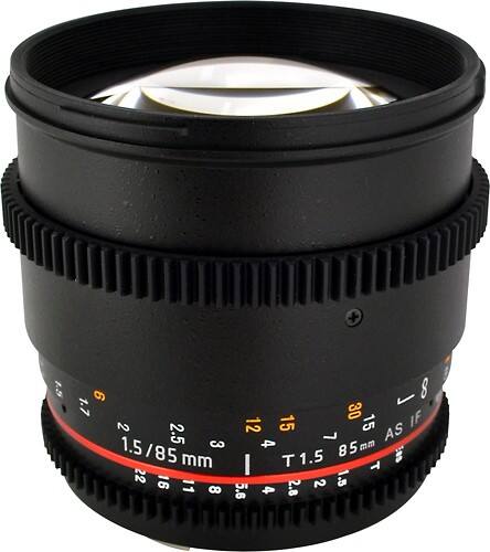 Angle Standard. Rokinon - 85mm f/1.5 Aspherical Cine Lens for Select Nikon Cameras.