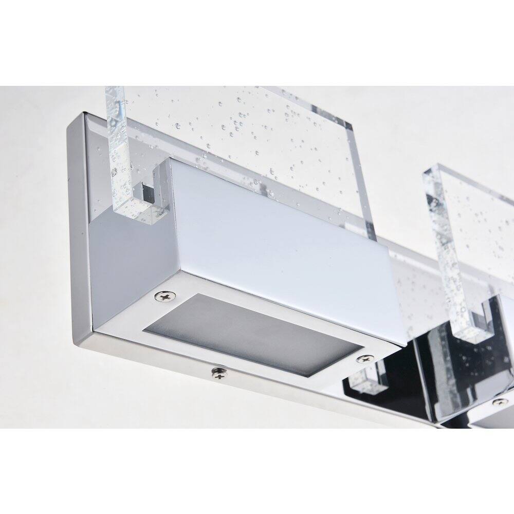 Left. Elegant Lighting - Pollux 3 Light Chrome Led Wall Sconce - Chrome.