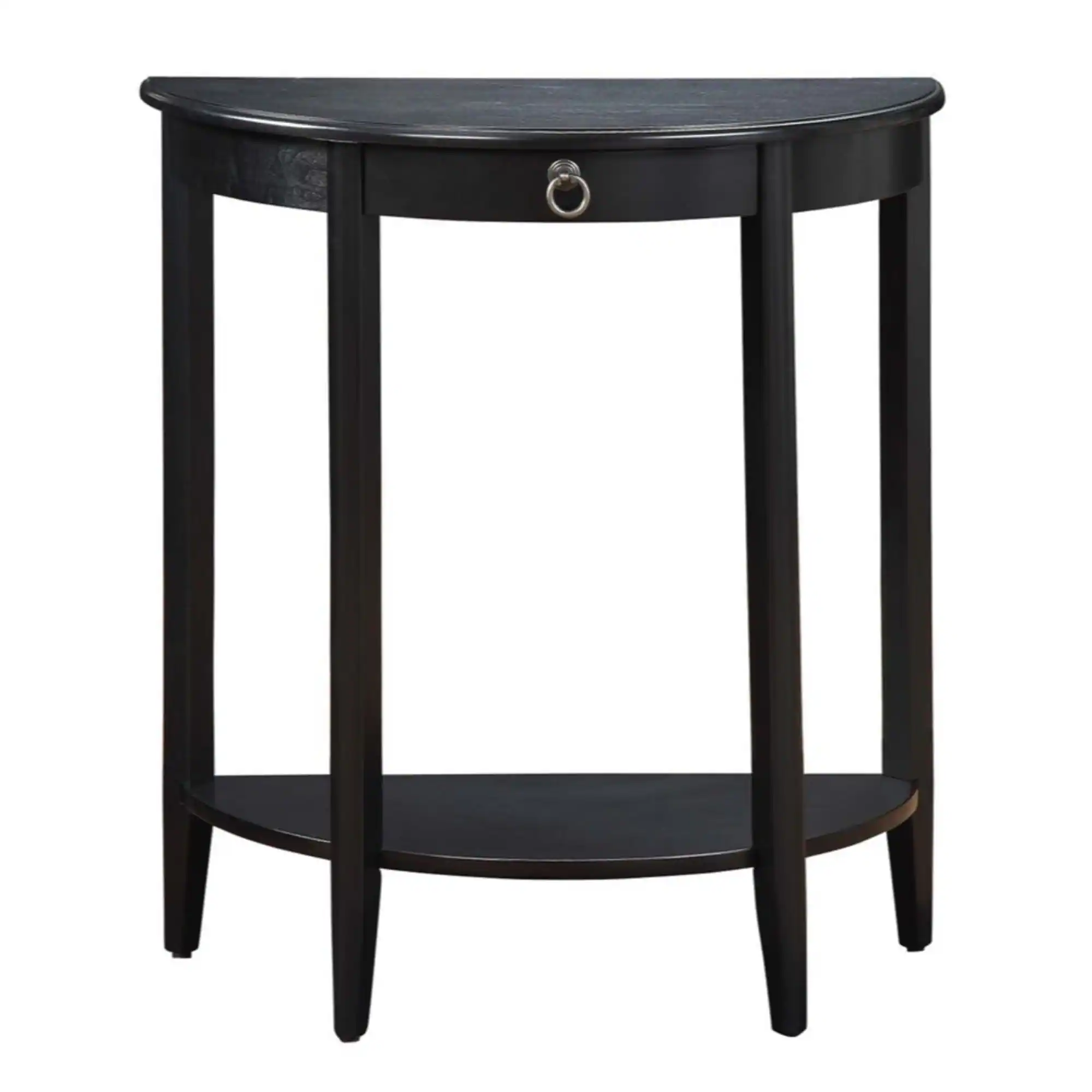 Manhattan Lane Wooden Half Moon Shaped Console Table with One Storage ...