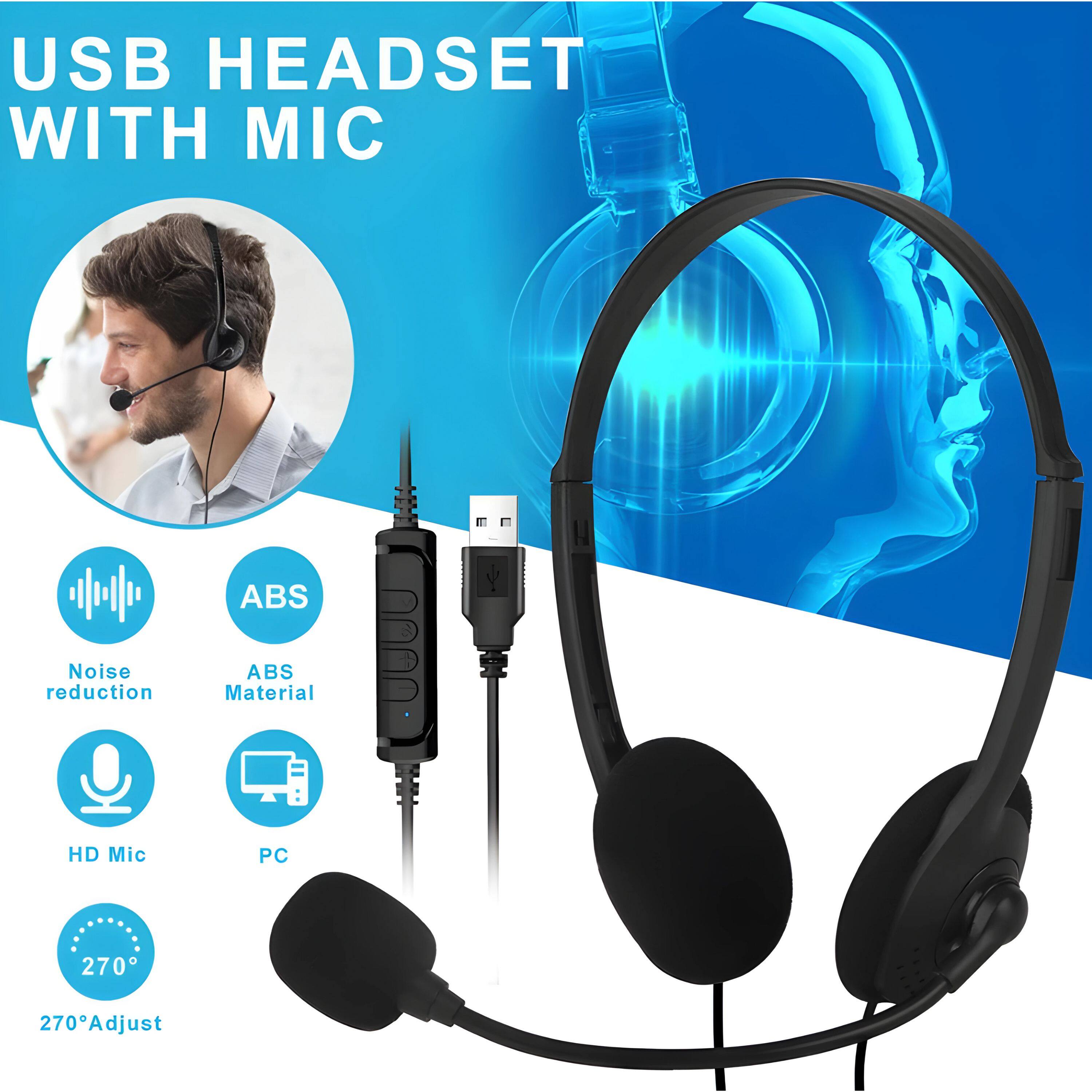 USB HEADSET WITH MIC

- Noise reduction
- ABS Material
- HD Mic
- PC
- 270° Adjust